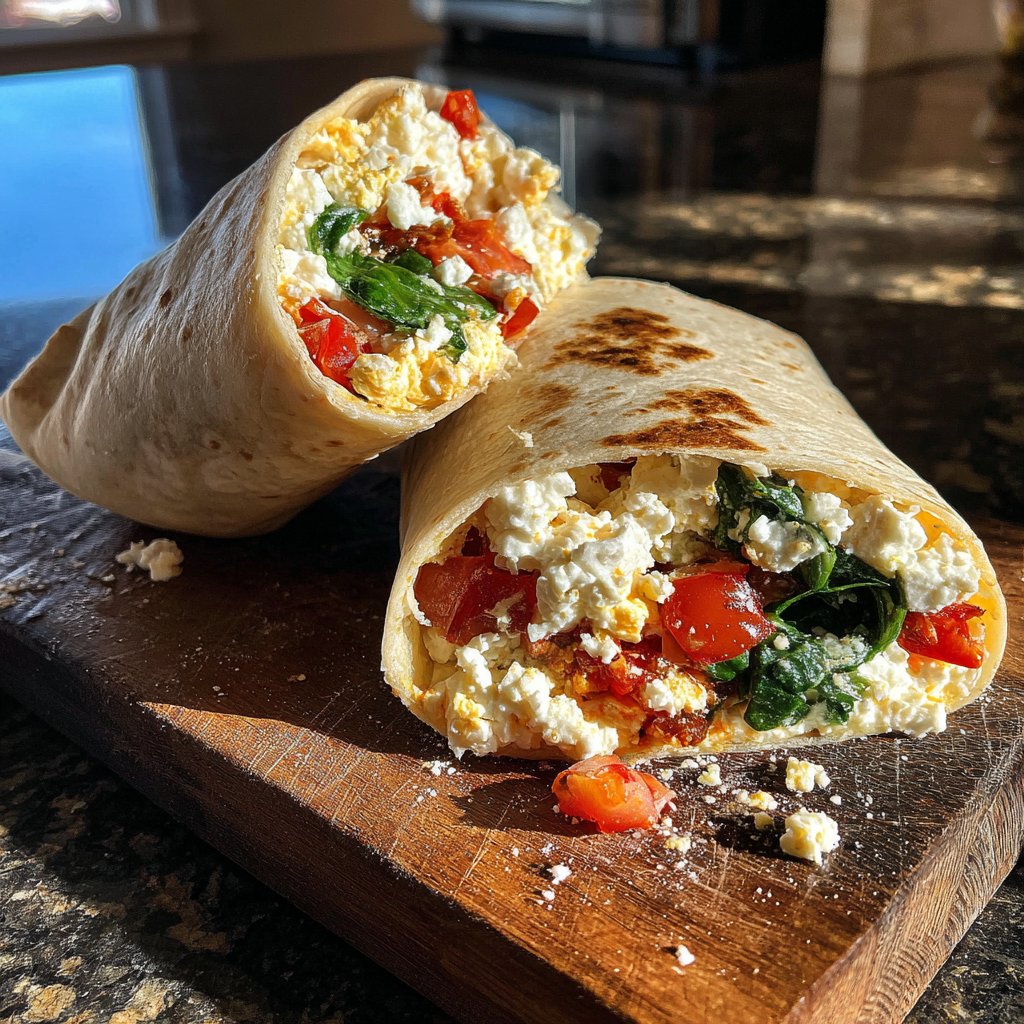Savory Cottage Cheese Breakfast Burritos