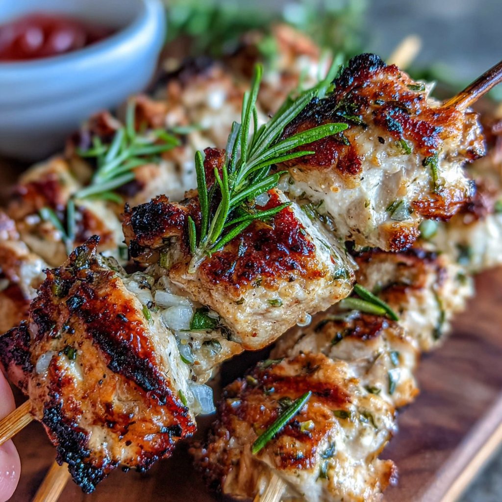 Lemon-Rosemary Chicken Skewers