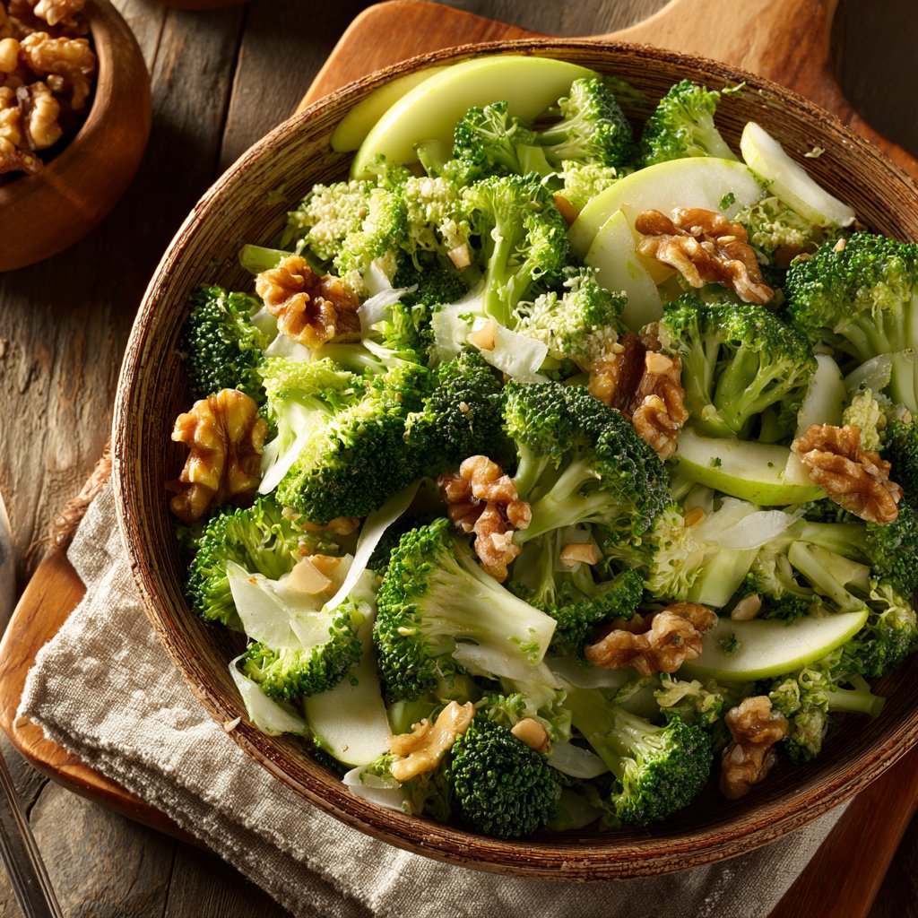 Broccoli Apple and Walnut Salad