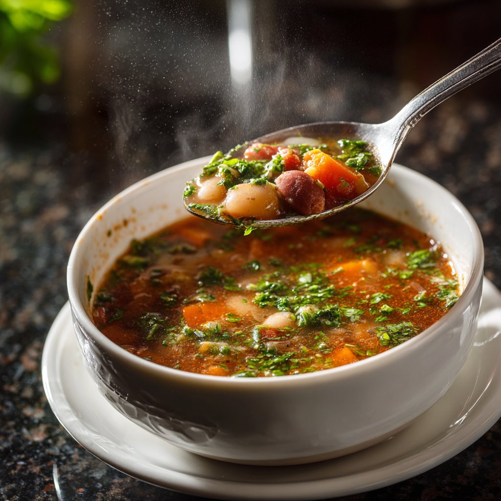 Ham and Bean Soup with Garden Herbs
